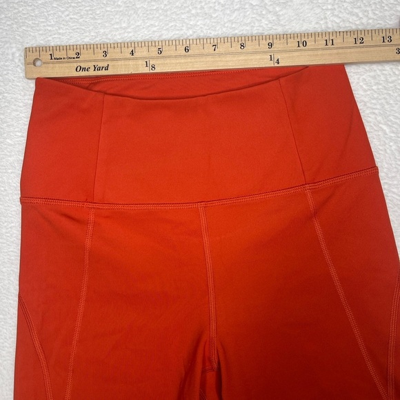 Girlfriend Collective High Rise 8” Bike Short Azalea Orange sz S Activewear EUC - Picture 6 of 11